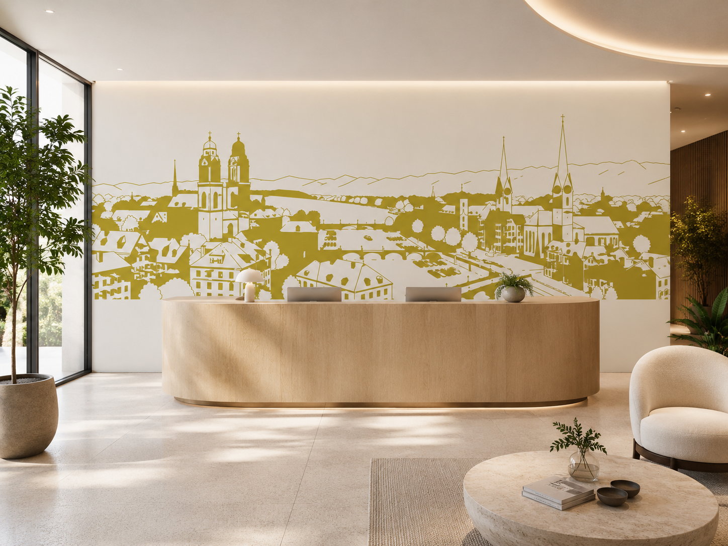 Zurich Panorama minimaliste | Bronze