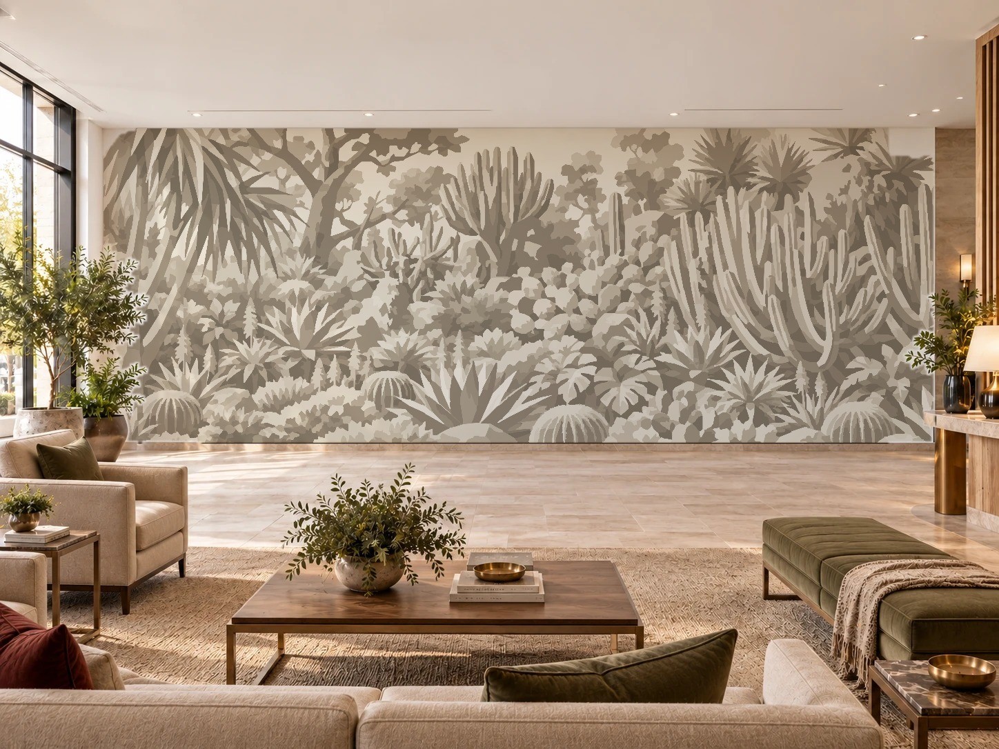 Beige Cactus Garden