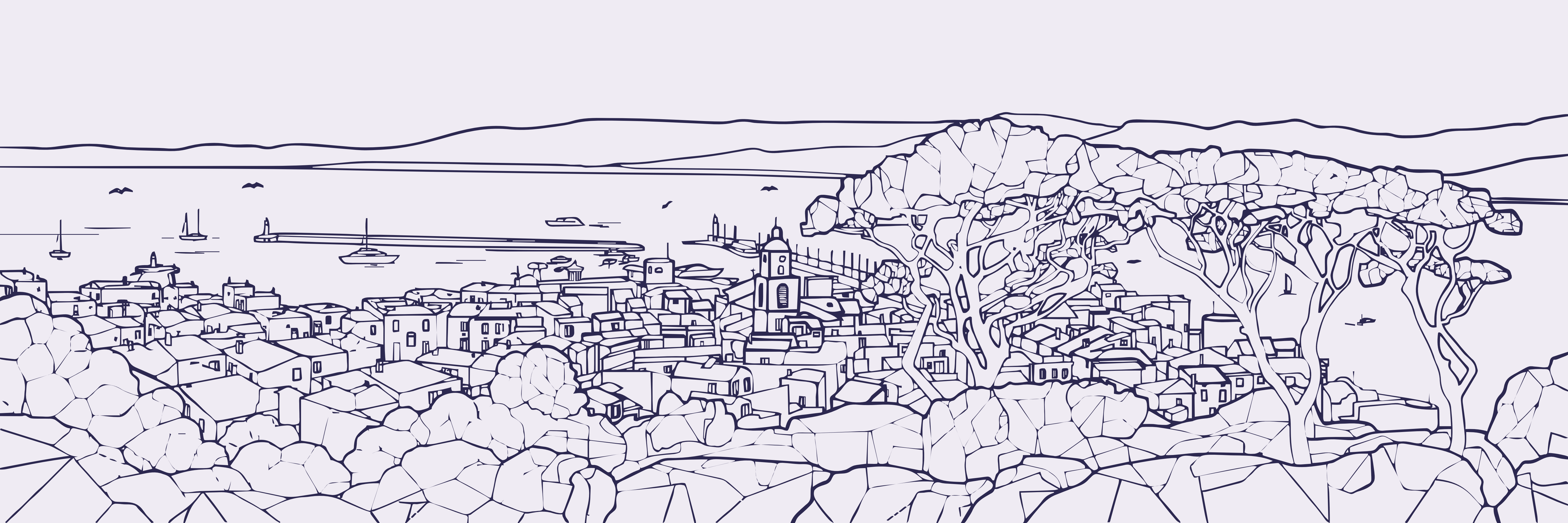 Rooftops Saint-Tropez | Lavender — 9 × 3 m