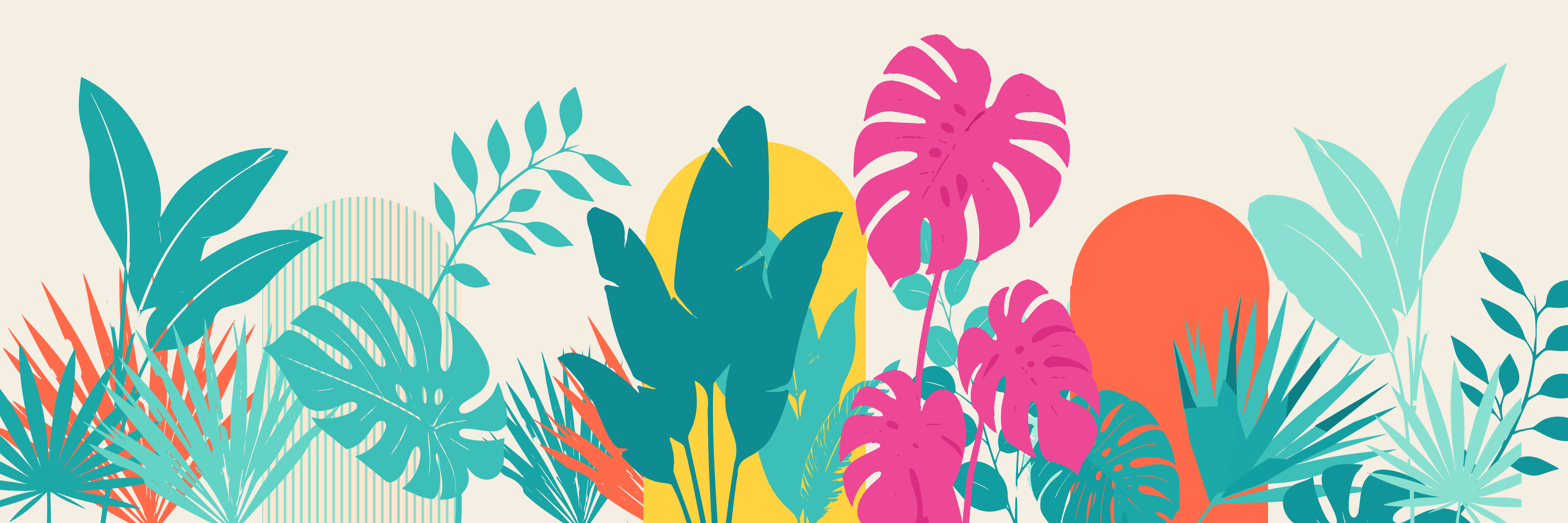 Tropical Arches | Miami Sorbet — 9 × 3 m