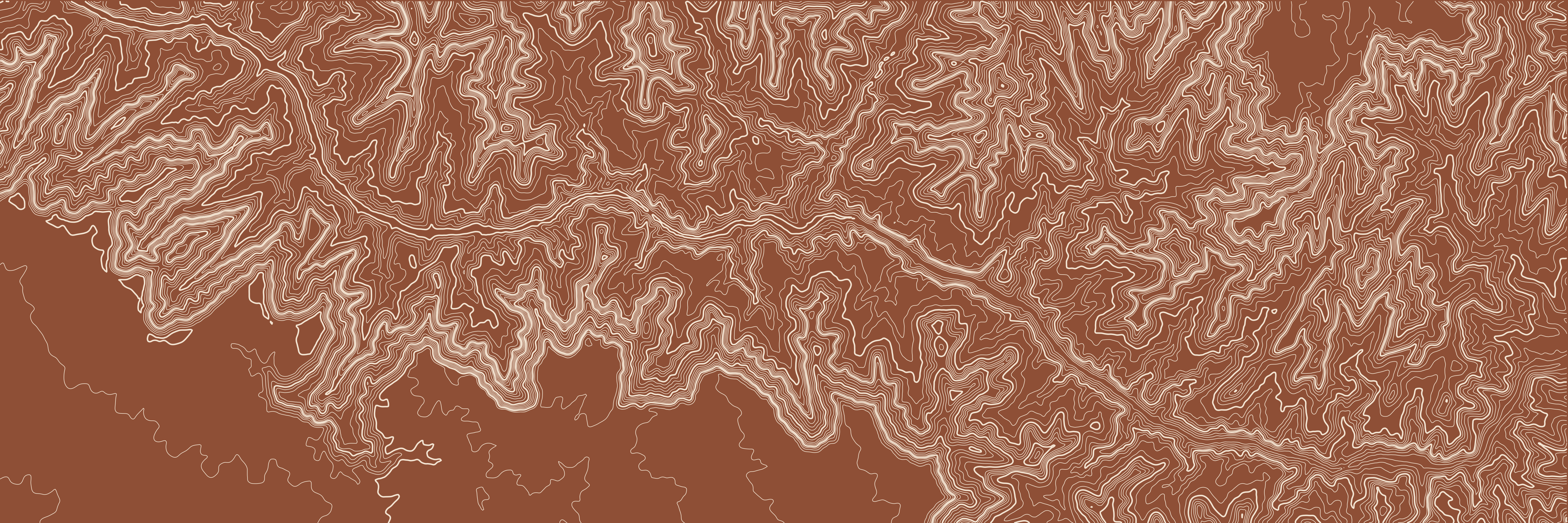 Topo Grand Canyon Terre brûlée — 9 × 3 m