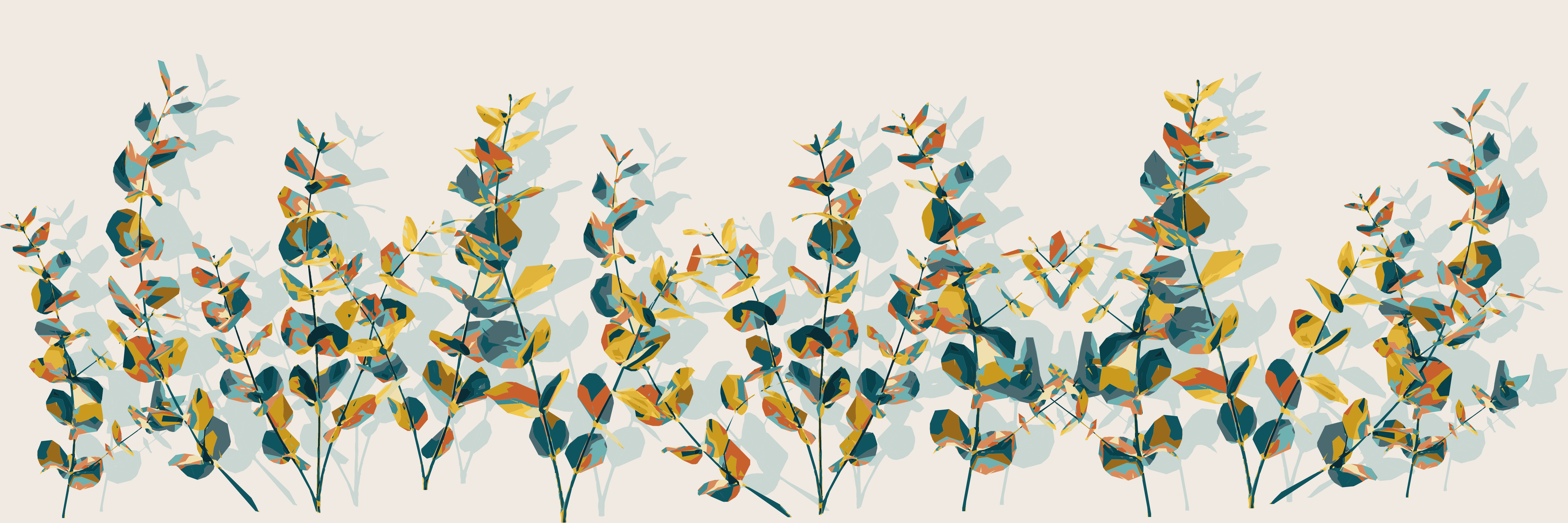 Teal Eucalyptus — 9 × 3 m