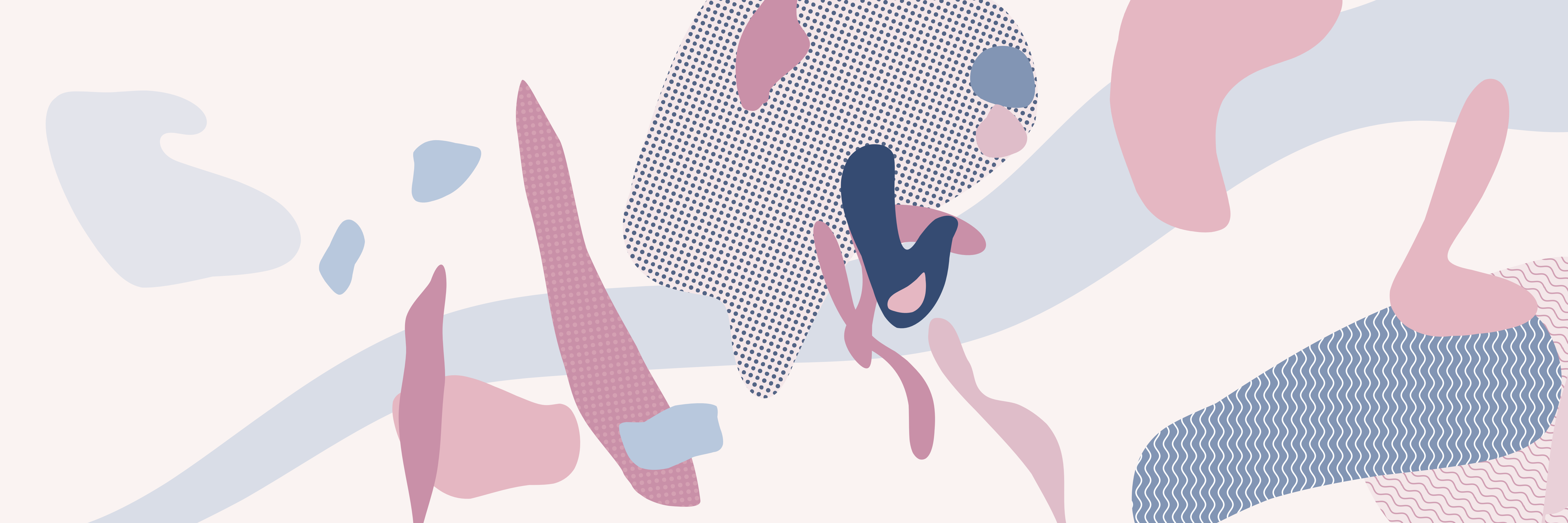 Organic Joy Fusion | Rose poudré & Bleu nuit — 9 × 3 m