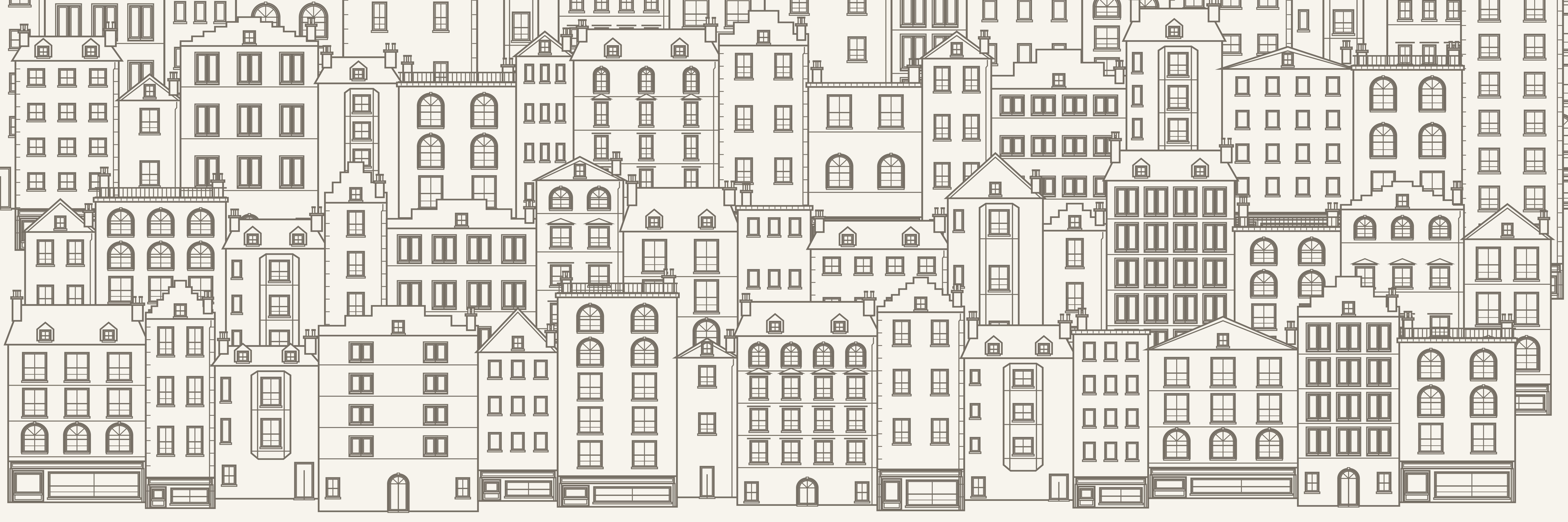 Rooftops Edimburgo | Greige — 9 × 3 m