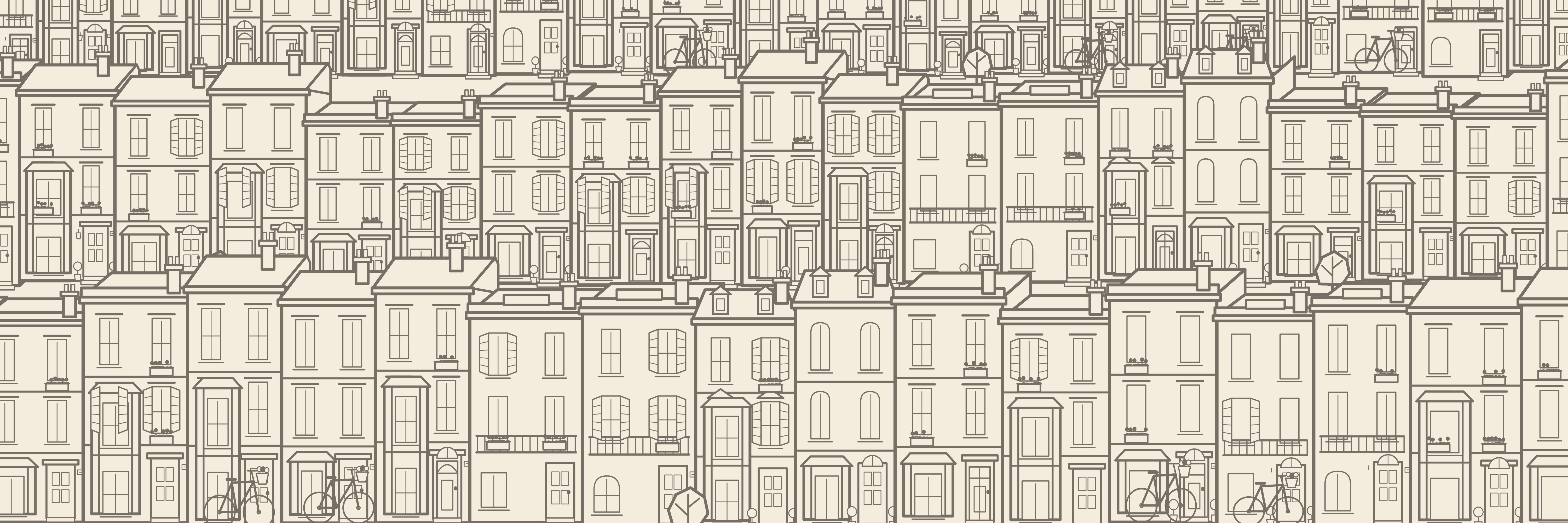 Rooftops Notting Hill | Greige — 9 × 3 m