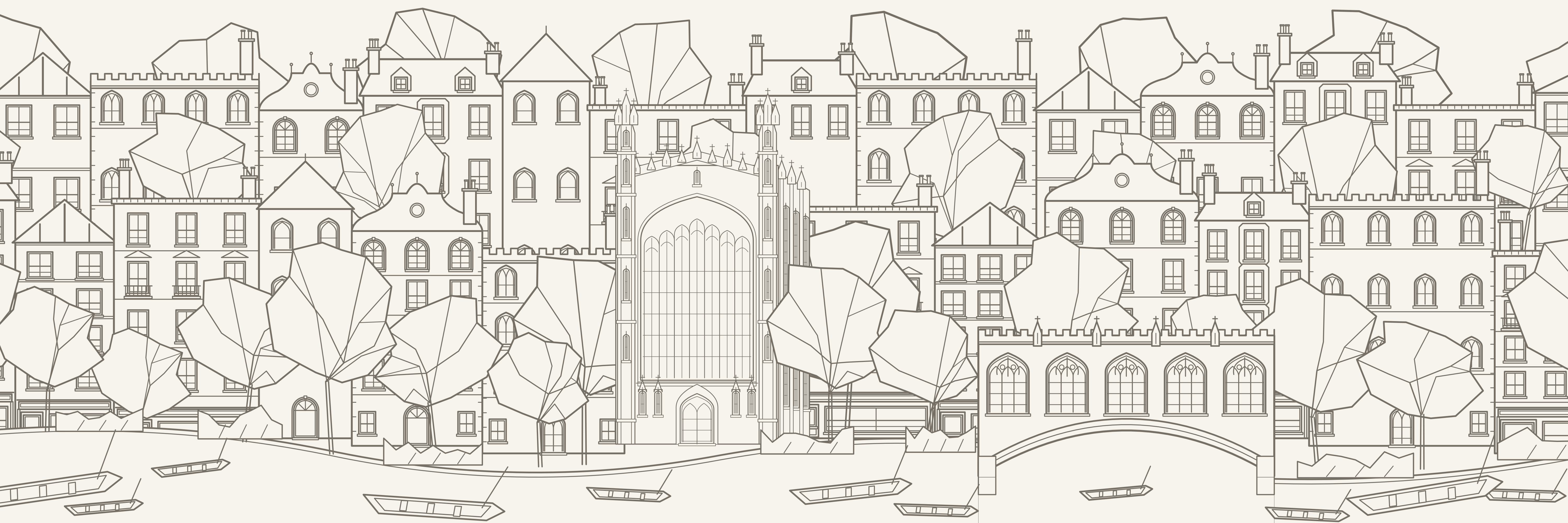 Rooftops Cambridge | Greige — 9 × 3 m