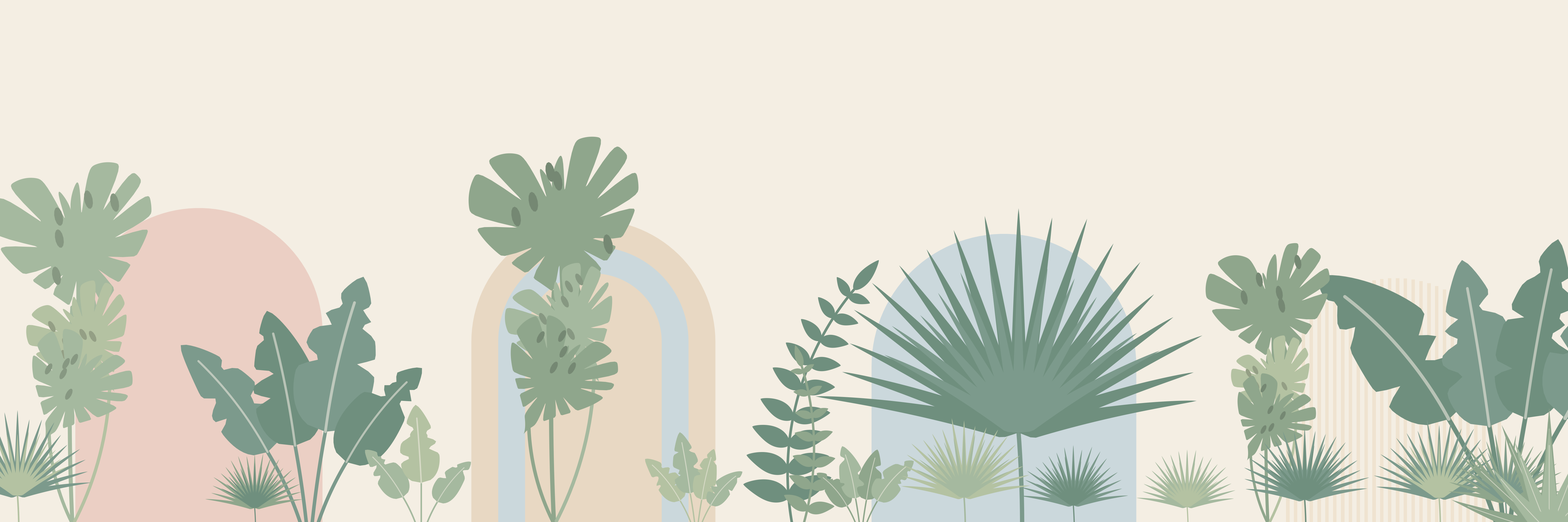 Emerald Atrium | Blush Sage — 9 × 3 m