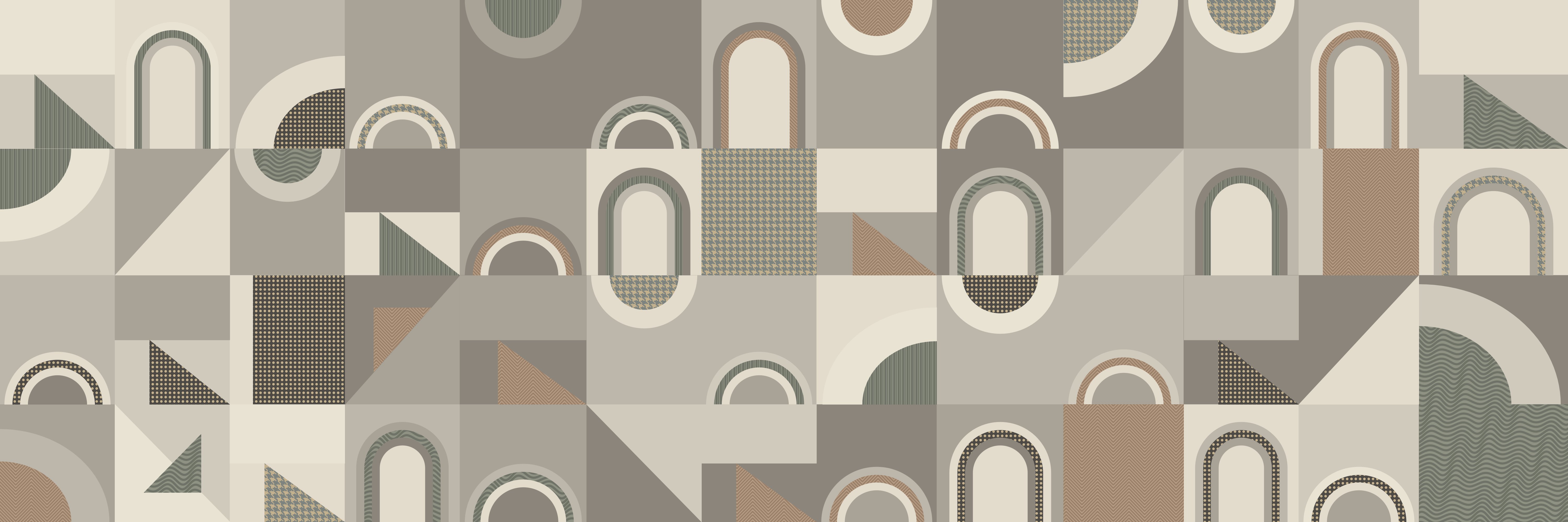Patchwork Greige — 9 × 3 m