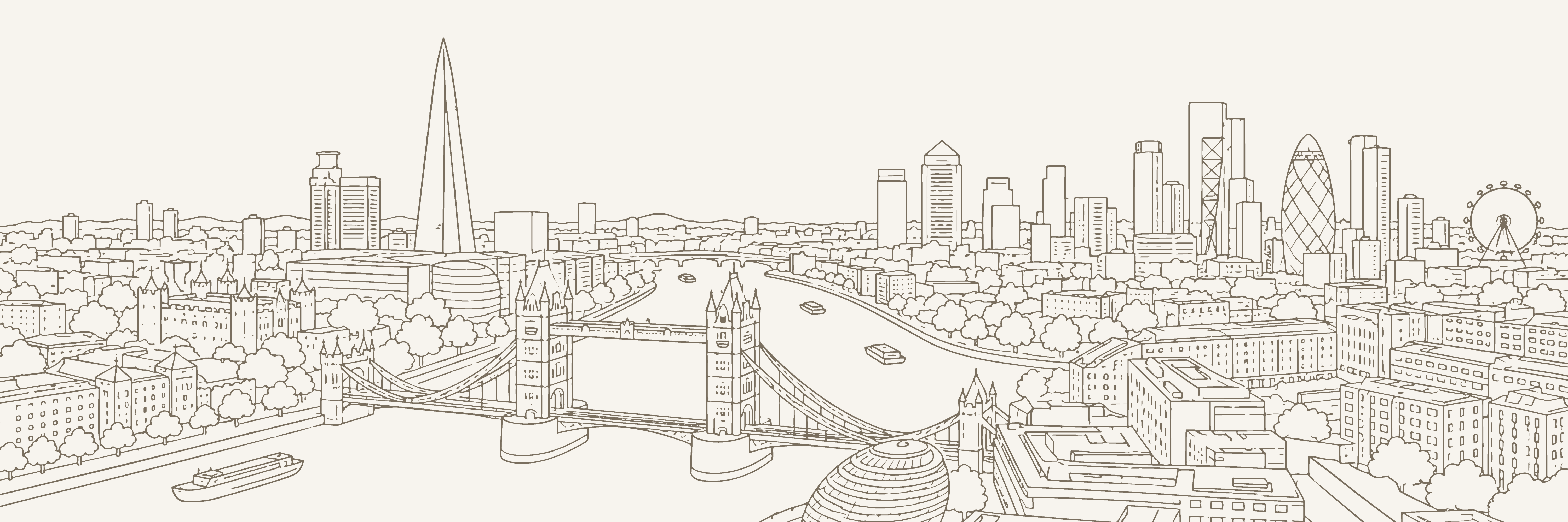 Urban Skyline London | Portland Stone — 9 × 3 m