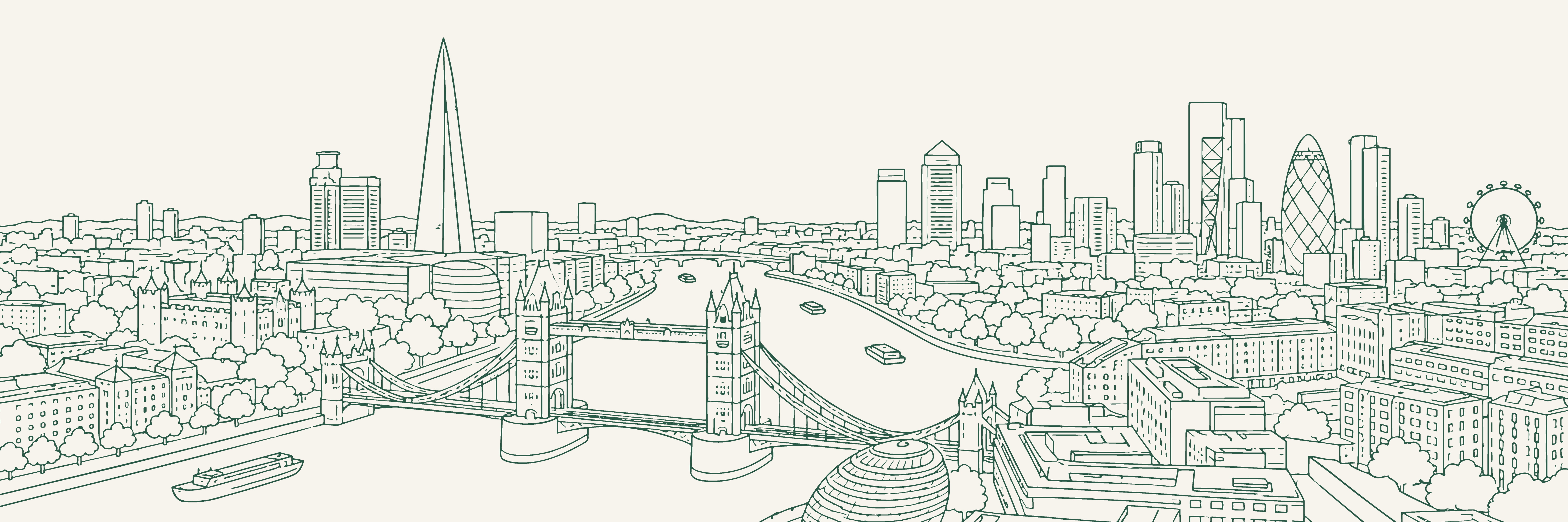 Urban Skyline London | Racing Green — 9 × 3 m