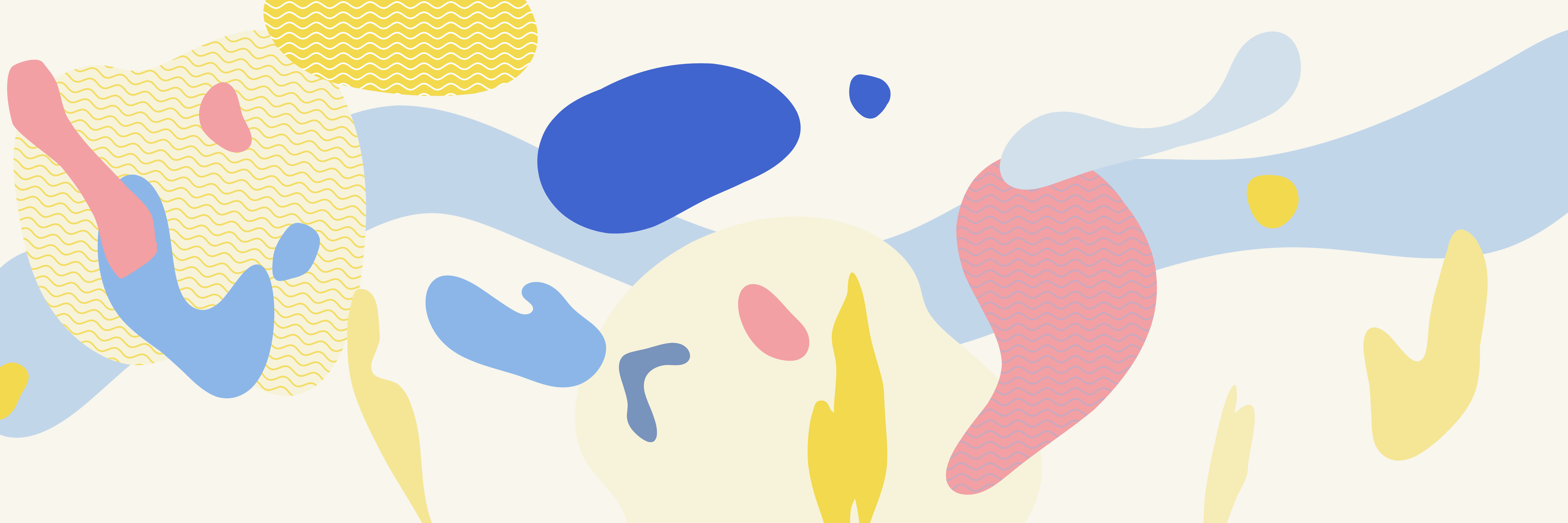 Organic Joy Ripple | Cobalt & Citron — 9 × 3 m