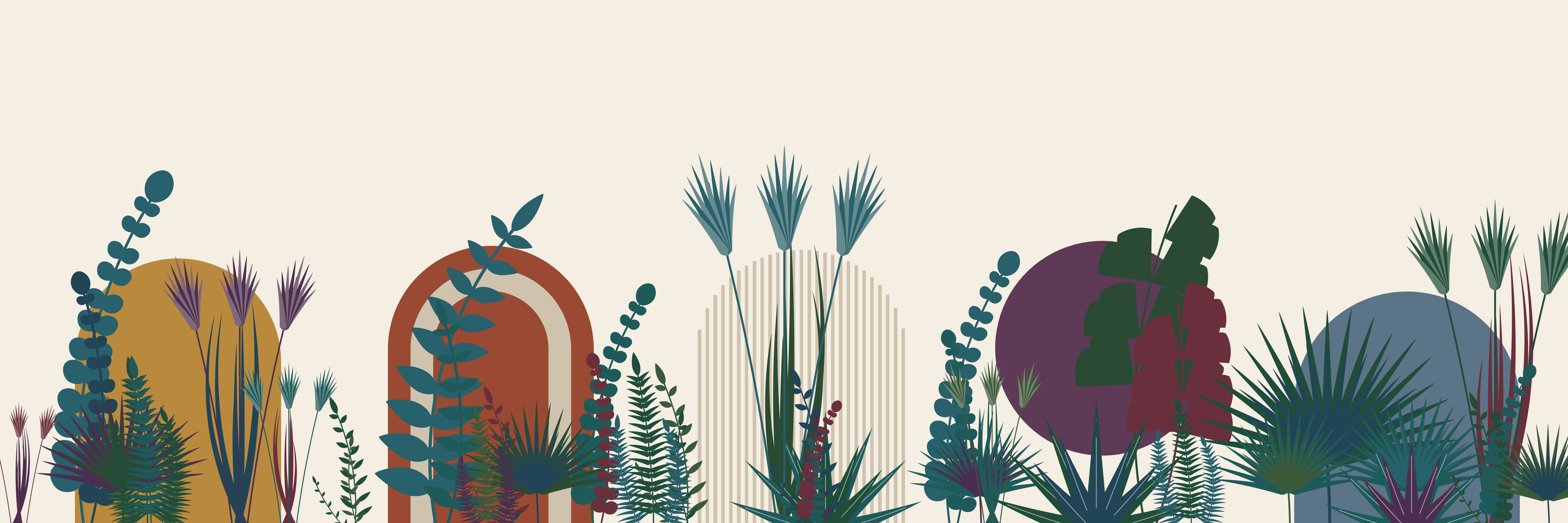 Terracotta Grove | Velvet Brass — 9 × 3 m