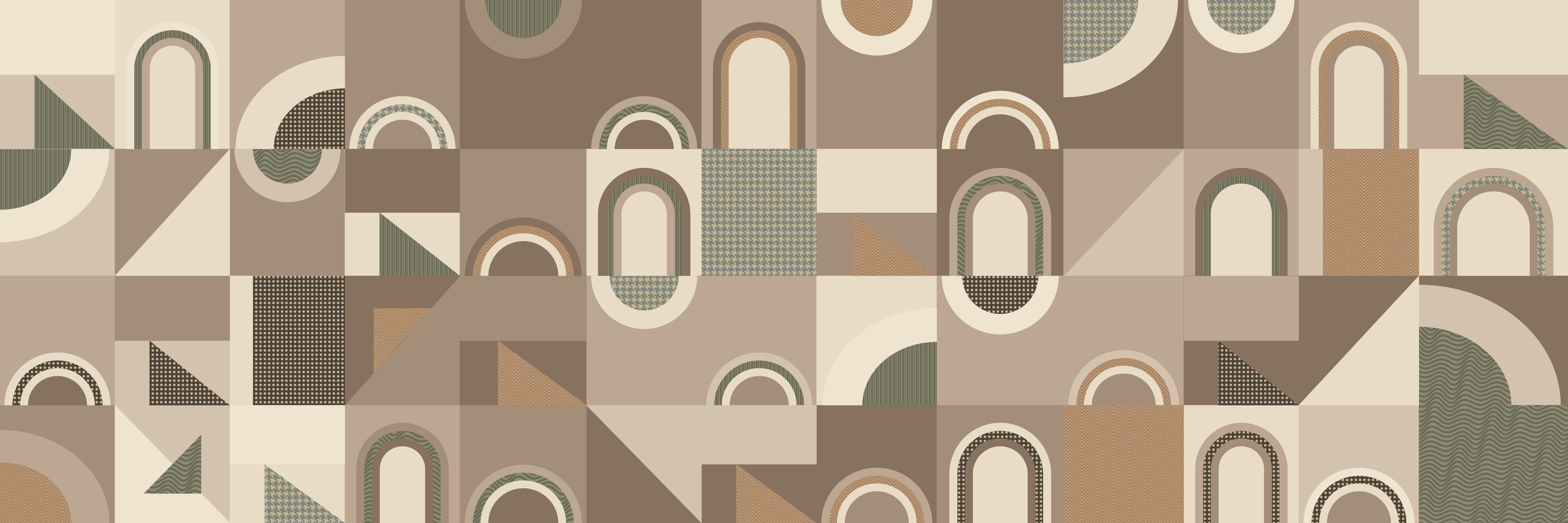 Patchwork Taupe — 9 × 3 m