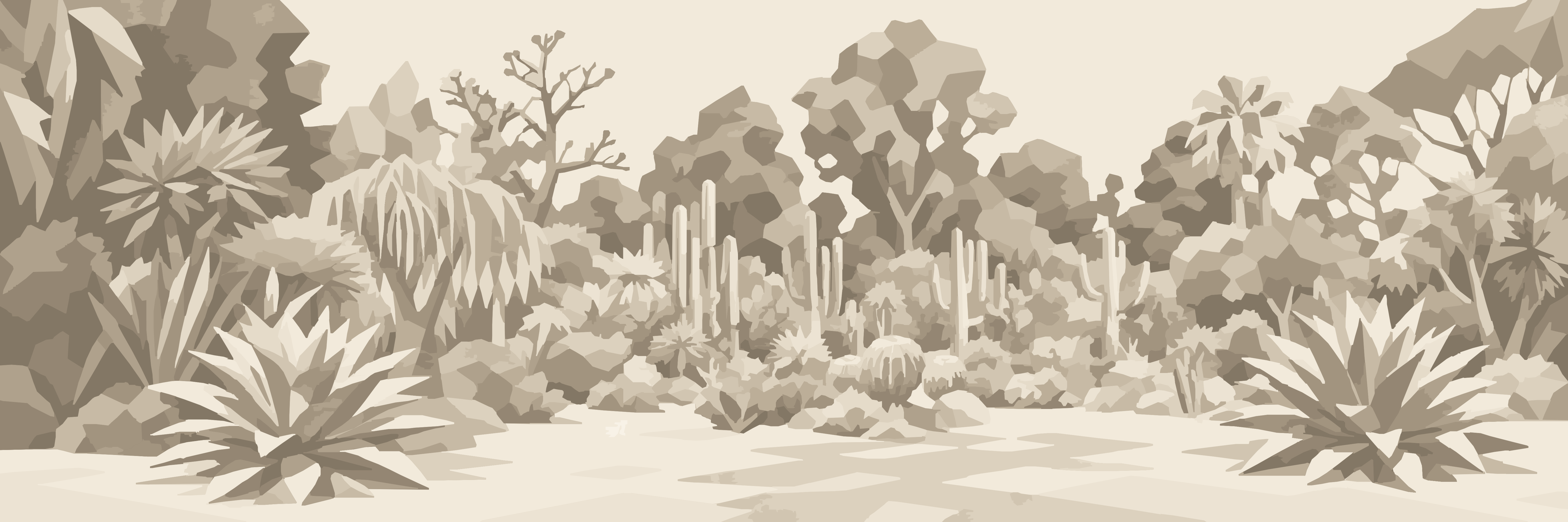 Beige Botanic Garden — 9 × 3 m