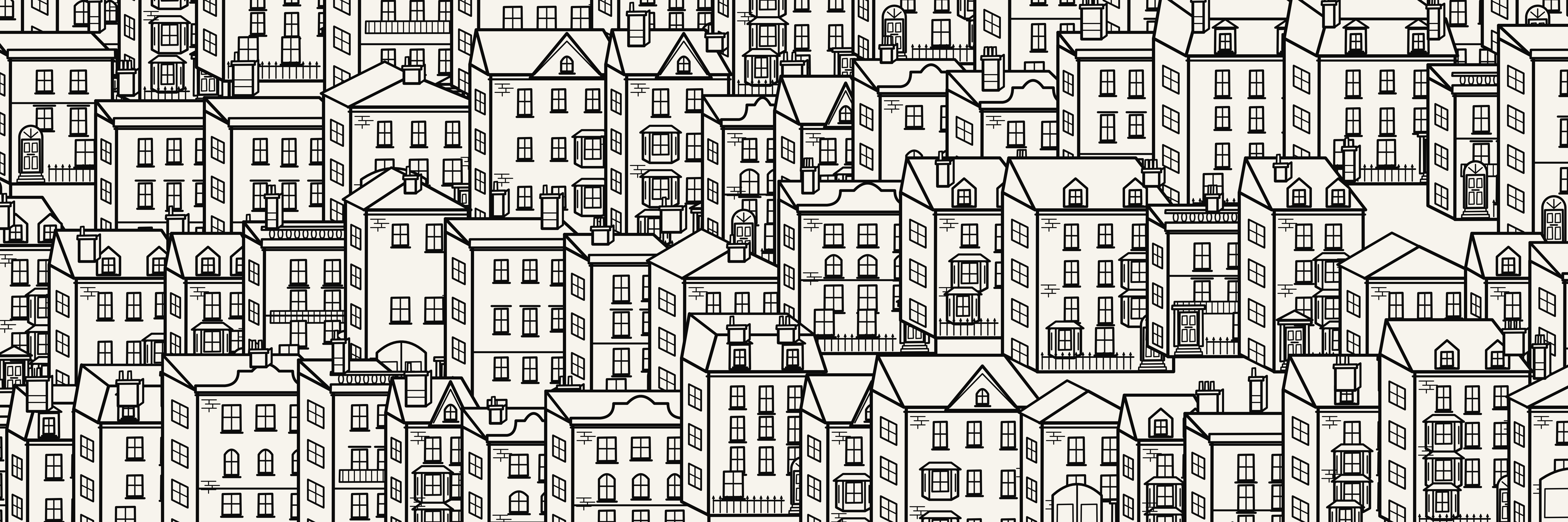 Rooftops Chelsea | Black — 9 × 3 m