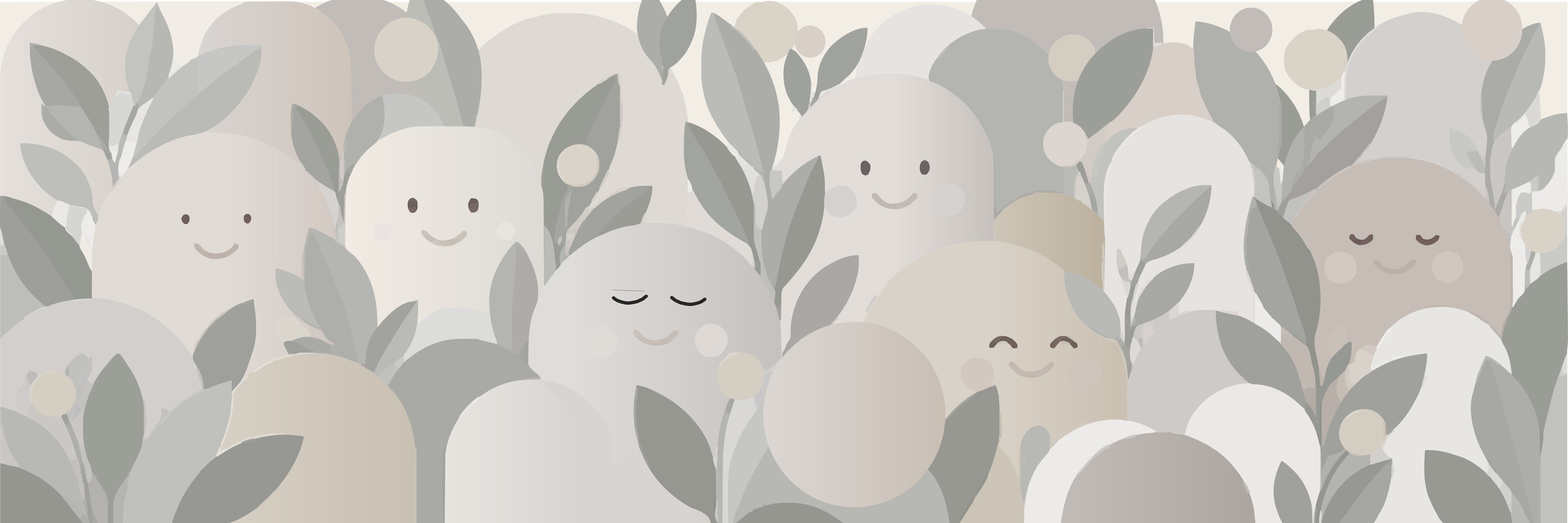 Jardin Sourires | Écru — 9 × 3 m