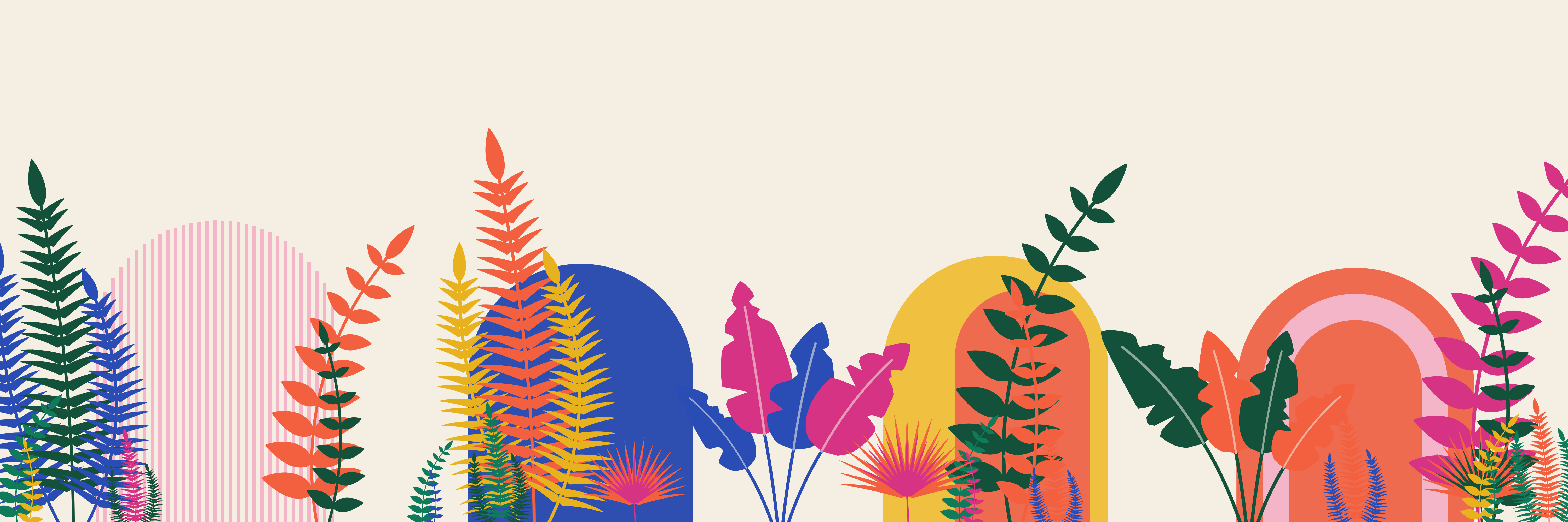 Golden Fern | Pop Riviera — 9 × 3 m