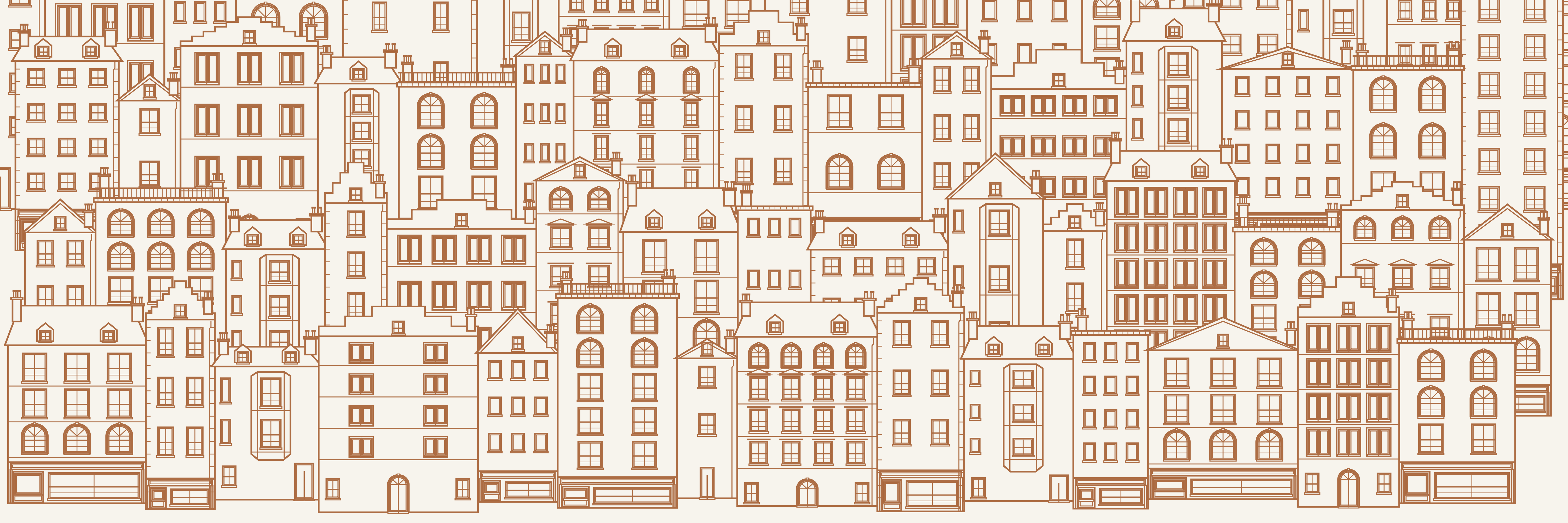 Rooftops Edimburgo | Terracota — 9 × 3 m
