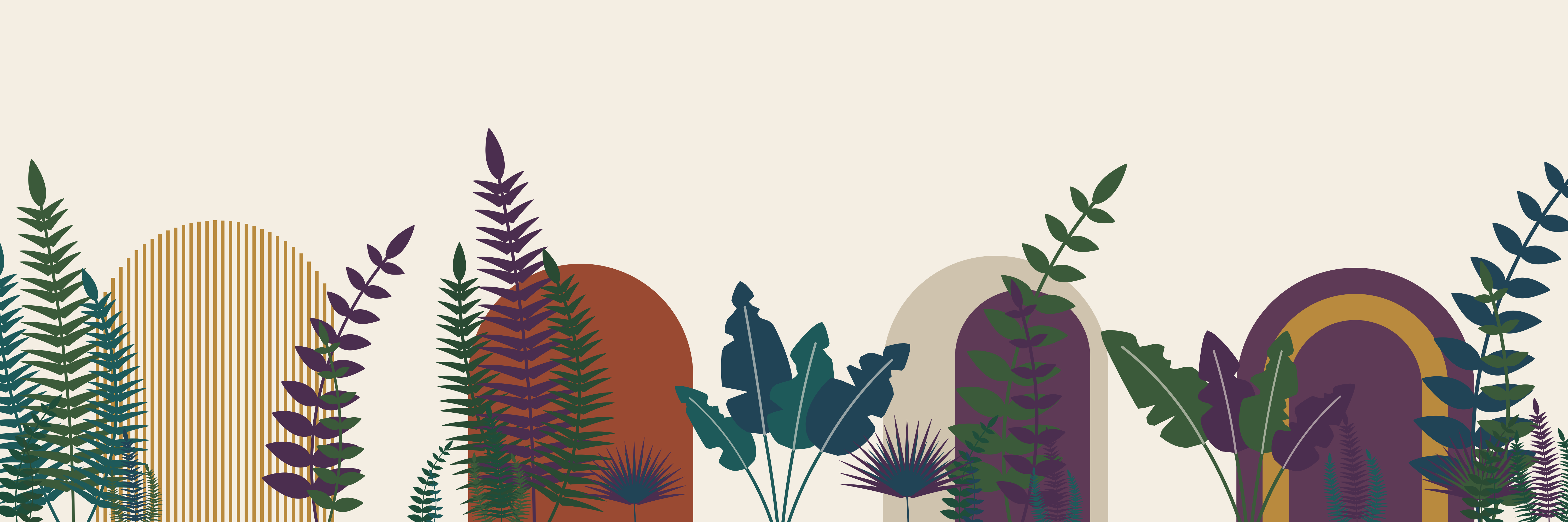 Golden Fern | Velvet Brass — 9 × 3 m