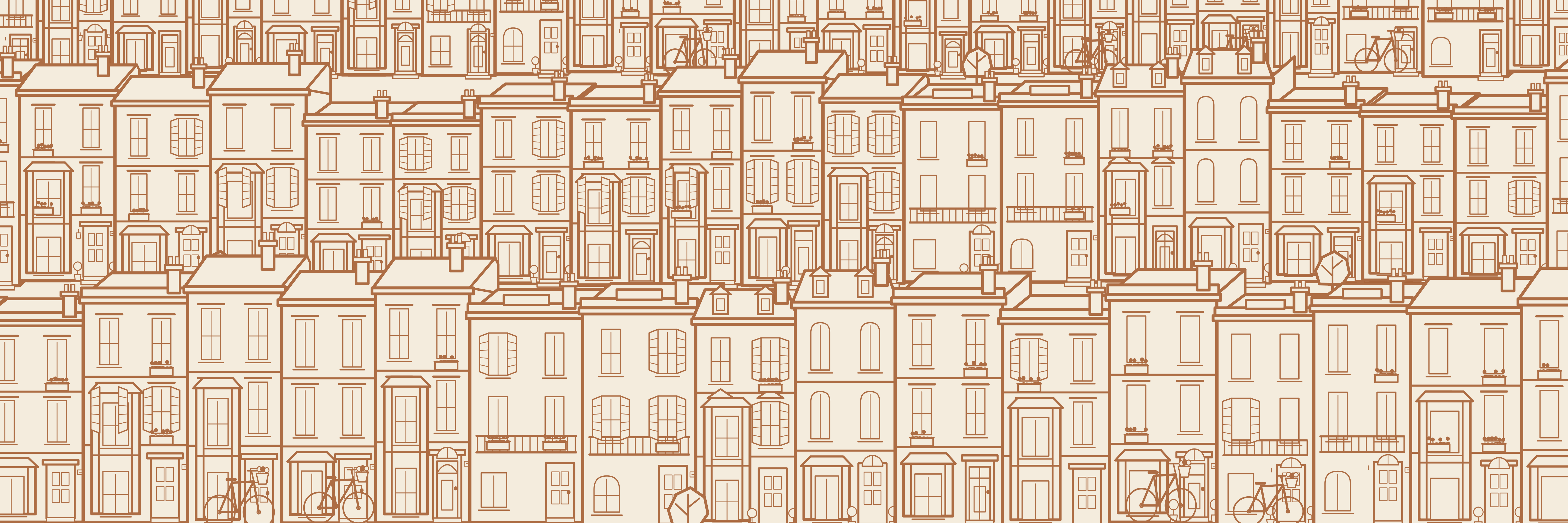 Rooftops Notting Hill | Terracotta — 9 × 3 m