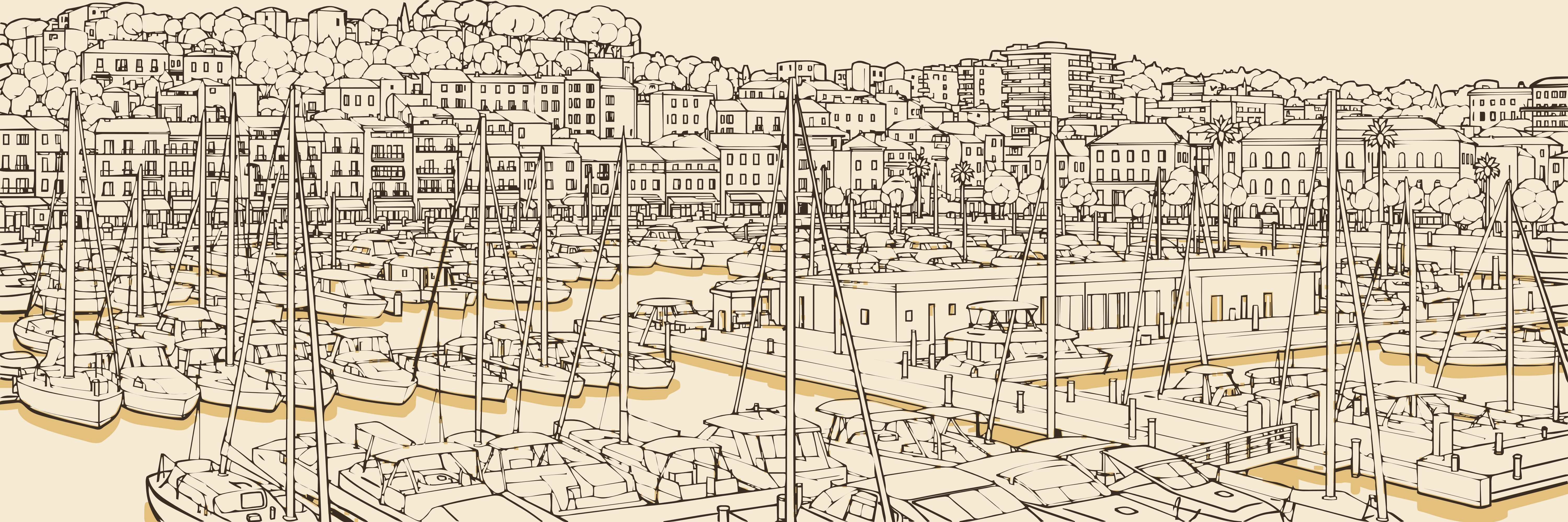 Rooftops Cannes Old Port | Golden Sand — 9 × 3 m