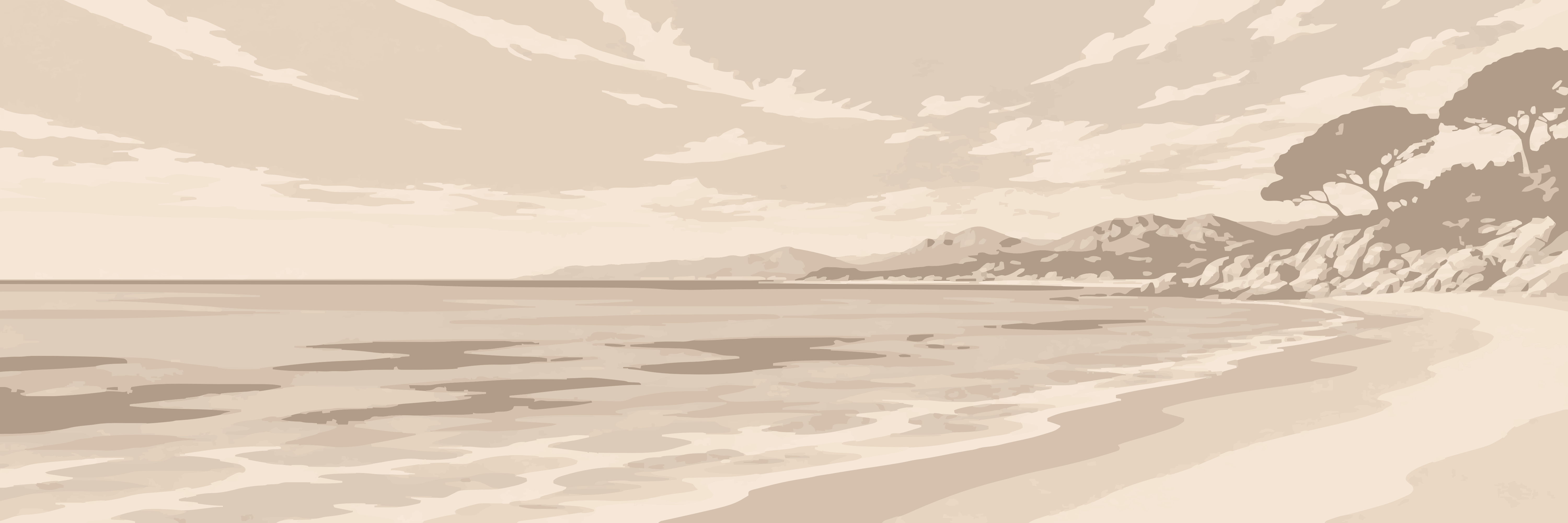 Rivage méditerranéen — 9 × 3 m