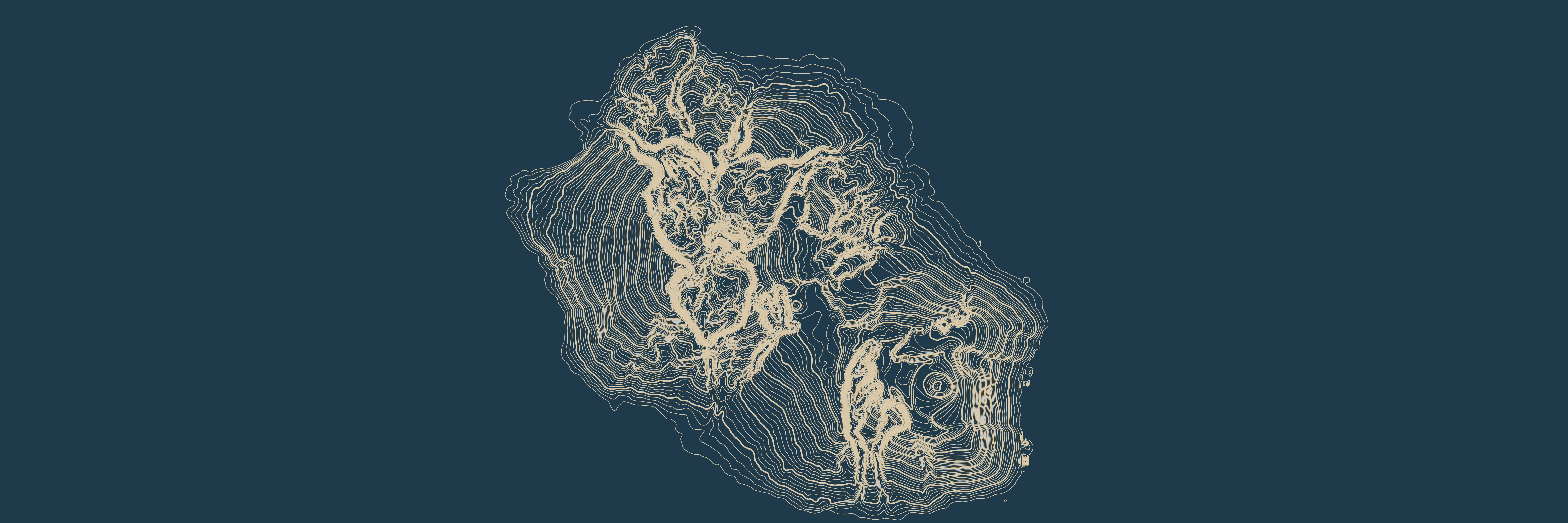 Topo La Réunion Bleu — 9 × 3 m
