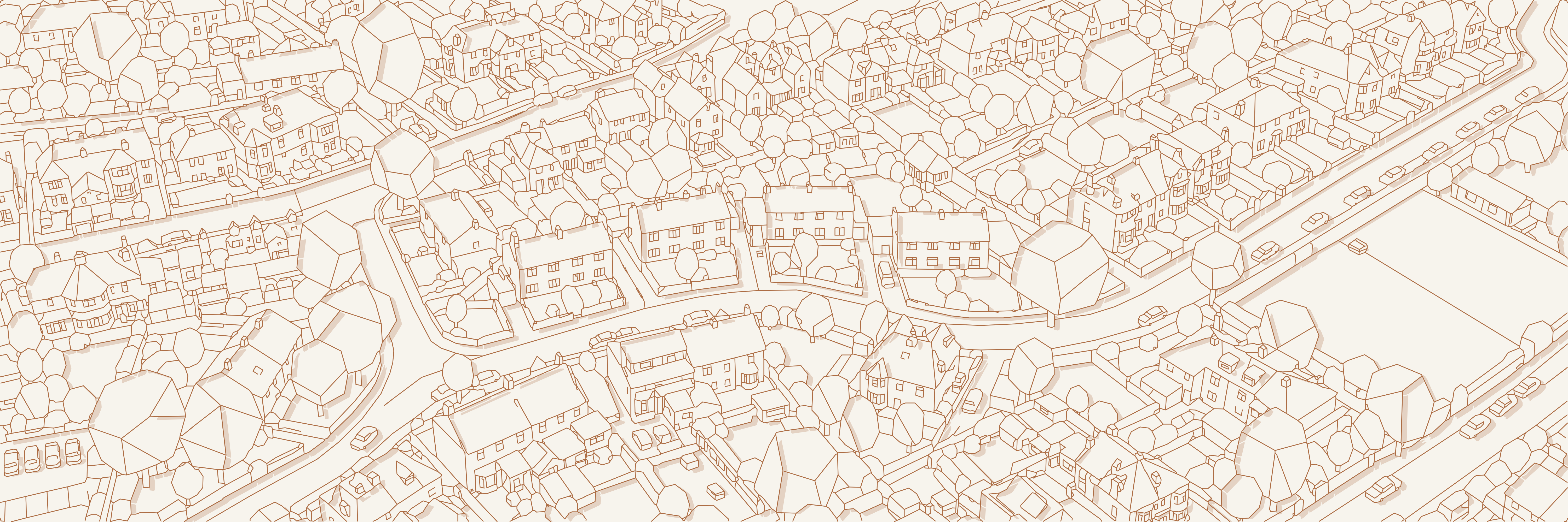 Garden Suburb 02 | Terracota — 9 × 3 m