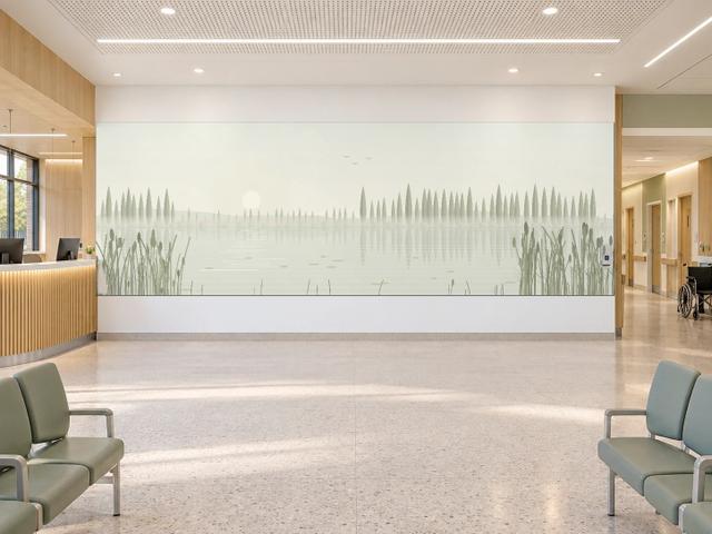Paysage calme - Étang et roseaux